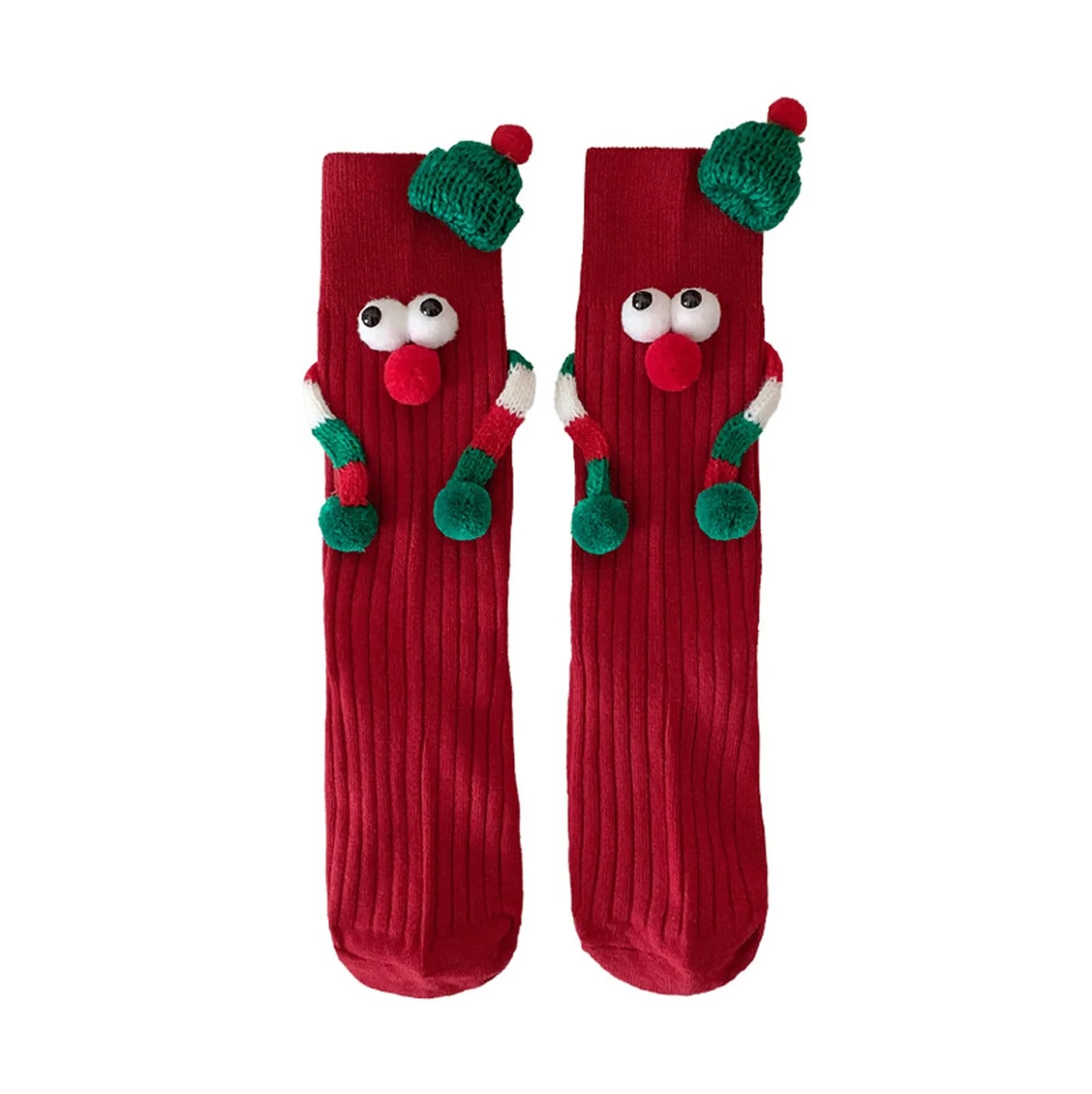 1pc Women'S Christmas Socks Cute No Magnetic Middle Tube Cartoon  Socks Middle Tube Socks Funny Socks 여성양말 Gift