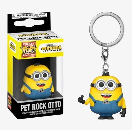 2024 NEW Funko Pop keychain Despicable Minions Me OTTO STUART KEVIN CARL Pajama Bob Agnes Pocket Pop Keychain Vinyl Figure Toys