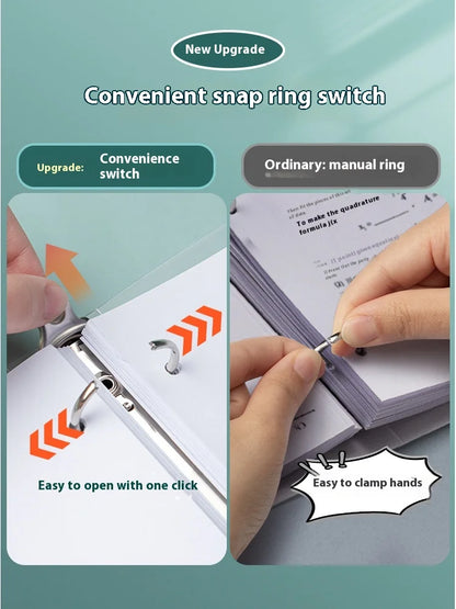 NONE Four Hole A4 Punched Binder 4-hole Folder Data Book Storage Book Clip Shell Insert Bag Paper Binding clip Office Notes