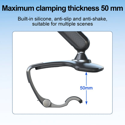 Magnetic 360 Degree Rotation Dashboard Car Phone Holder [Strong Compression Clamp] Clip on Dashboard for 4 to 7 inch Smartphones