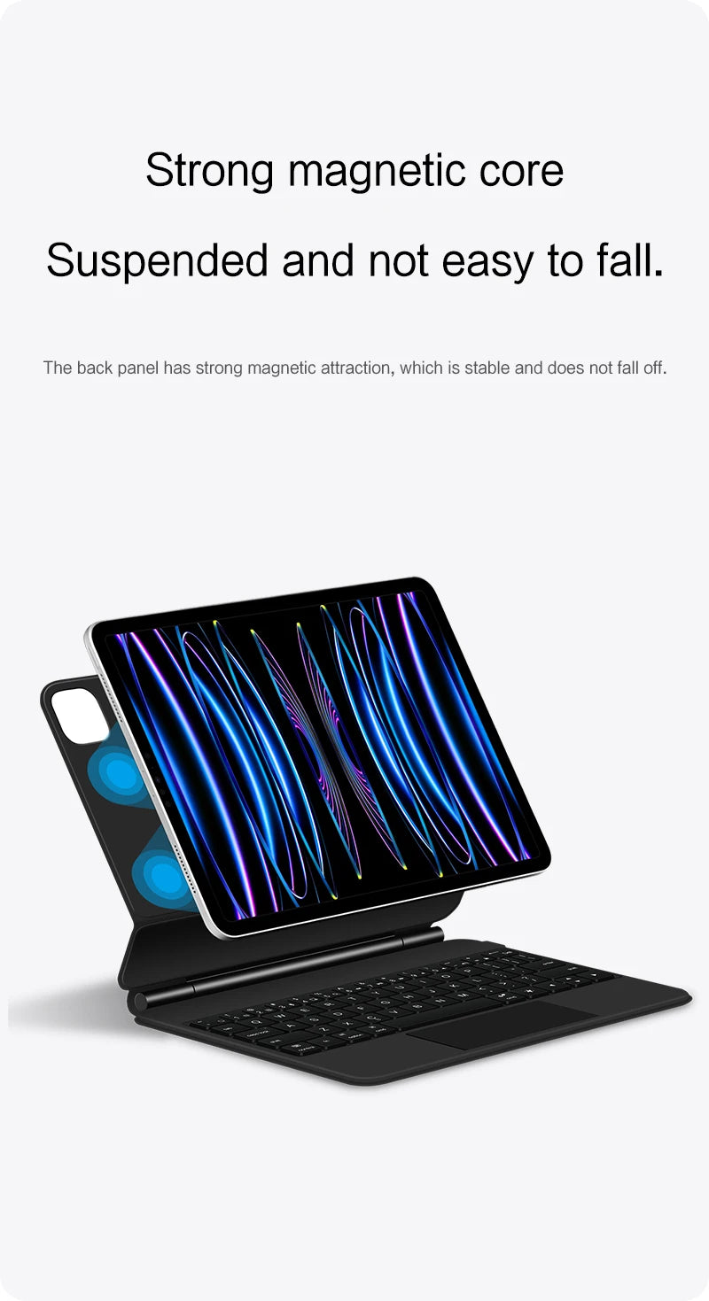Magic Keyboard For iPad Pro 11 12.9 M4 2024 6th 5th 4th 3rd 2022 2021 2020 2018 M2 Air 4 5 10.9 10th Wireless Smart Cover Case