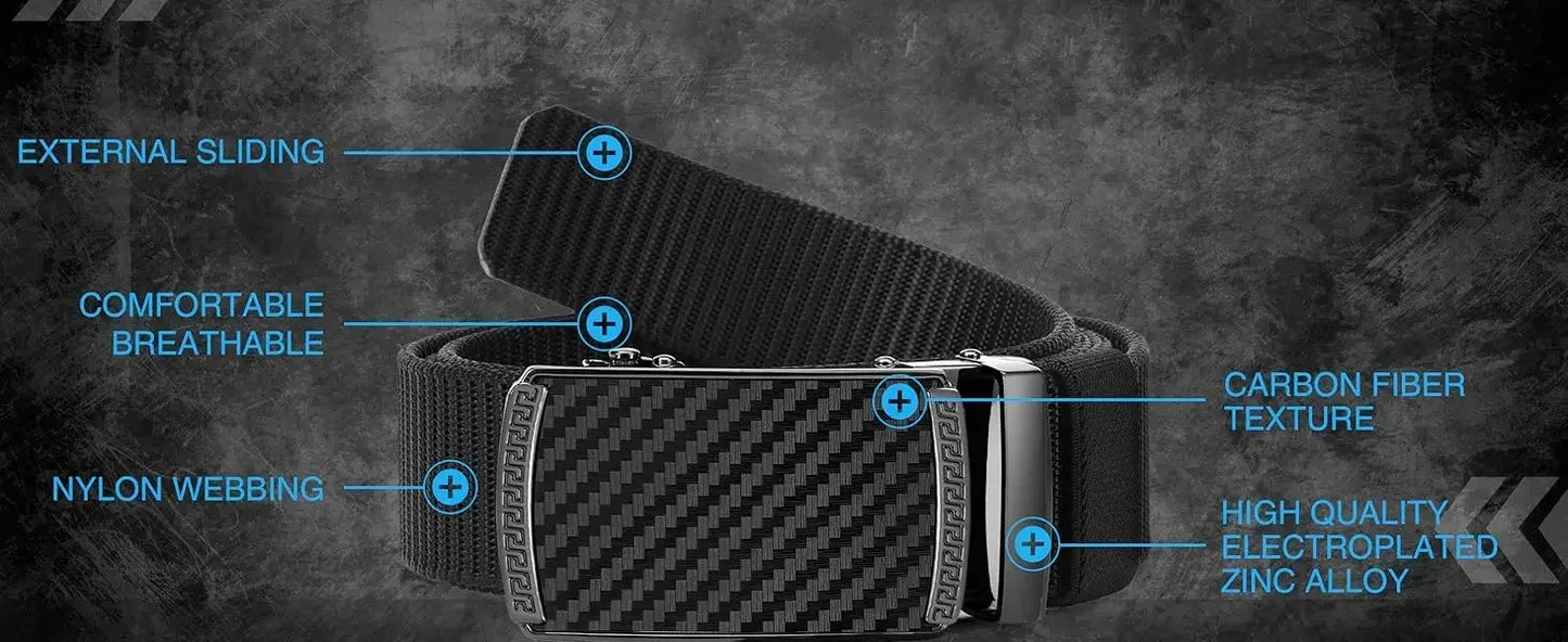 New Golf Sports Elastic Belt Tactical Belt Metal Automatic Buckle Tough Stretch Nylon Men Military Belt 115-135CM Big Size Belts