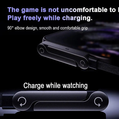 2-in-1 Data Wire Foldable Phone Tablet 240W Fast Charging Foldable Mobile Phone Holder Data Cable Type-C To Type-C USB-A To Type