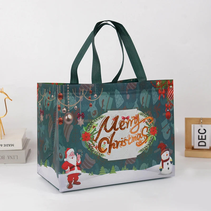 Christmas Gift Bag Santa Claus Snowman Candy Gift Packaging Bag 2024 Merry Christmas Party Home Decor Navidad Noel 2025 New Year