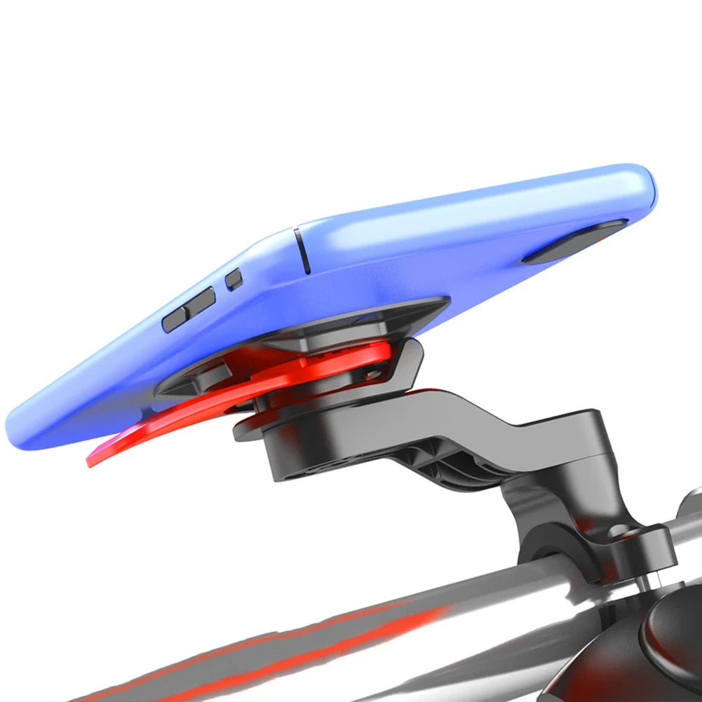 Motorcycle Bike Phone Holder Shock Absorber Quad Lock MTB Handlebar Phone Stand 360° Rotatable GPS Navigation Support Bracket