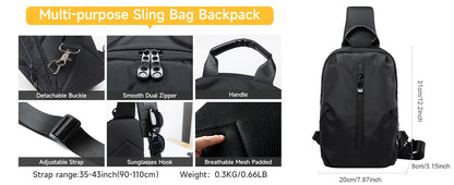 Waterproof Oxford Chest Bag for Men & Women – Lightweight Crossbody Sling