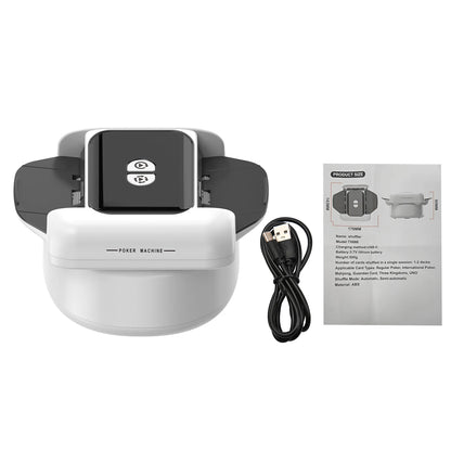 2 Deck Automatic Card Shuffler Card Dealer Machine Electric Casino Card Shuffler Cordless Poker Machine Card Dealer Rechargeable