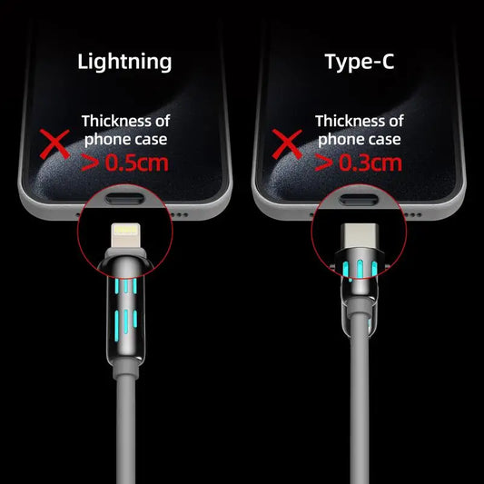 4-in-1 Fast Charging Cable 240W – USB-C, Lightning, USB-A