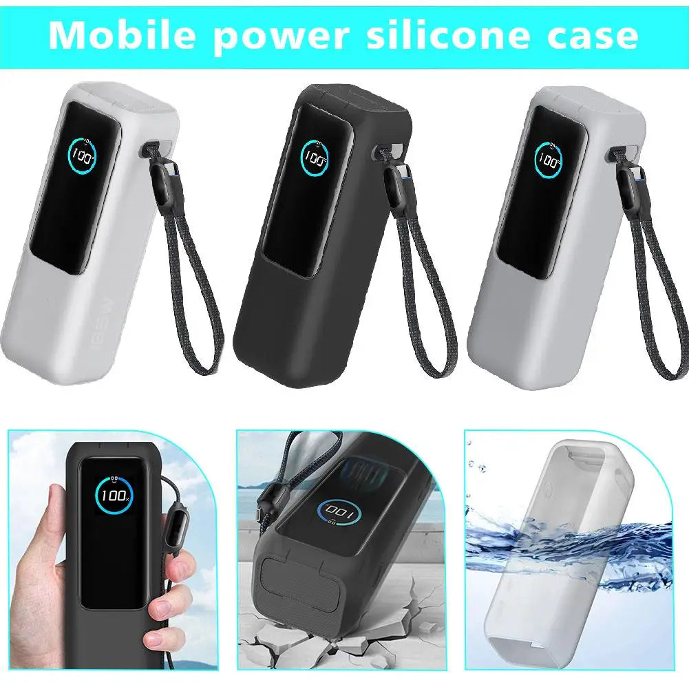 For Anker Zolo 165W Mobile Power Case 25000mAh Portable Anti Drop Silicone Full Protective Case