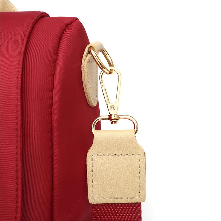 Fashionable women's backpack, adjustable shoulder straps, multiple back styles, zipper closure, polyester lining, suitable for v