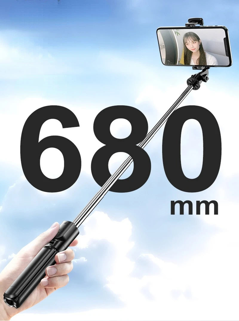Bluetooth Selfie Stick Tripod with Remote – Compatible with iPhone & Android