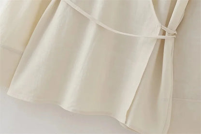 MUJER Kimono Woman Summer Long Sleeve Blouses For Women 2025 Vintage Y2k Top With Ties Loose Elegant And Youth Women's Blouses