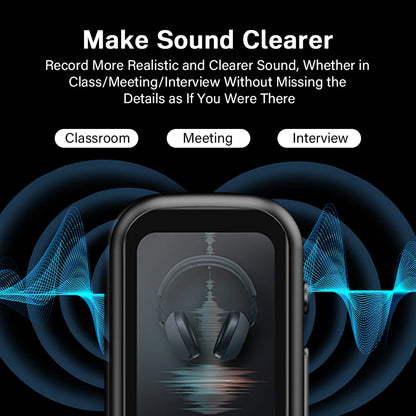 Deelife Professional Digital Voice Recorder With Playback MP3 Music Player 64G Noise Reduction small sound recorder