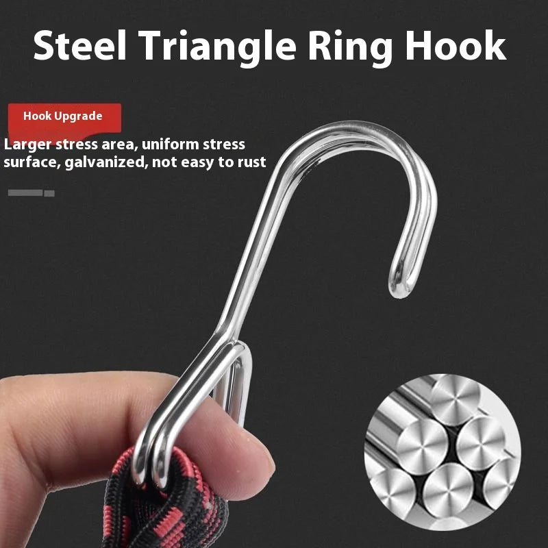 NewElastic Binding Tape Binding Tape Hook Elastic Rope Rubber Band Motorcycle Rear Shelf Bicycle Car Transportation Luggage Rope