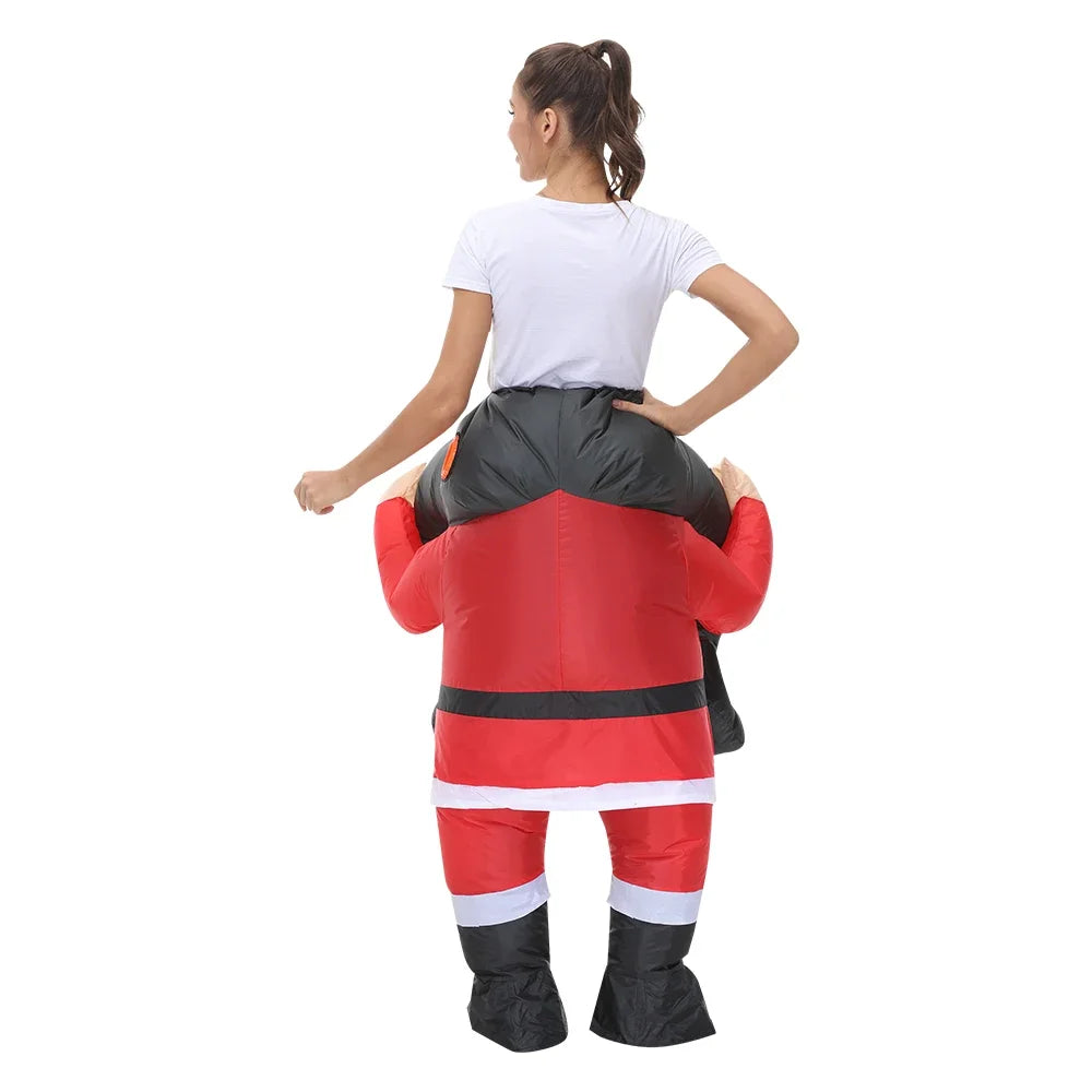 Christmas Inflatable Costume Santa Claus Snowman Gingerbread Tree Adult  Party Masquerade Role Play Holiday Gift
