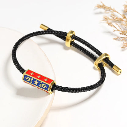Red String Braided Charm Bracelet – Unisex Adjustable Stainless Steel