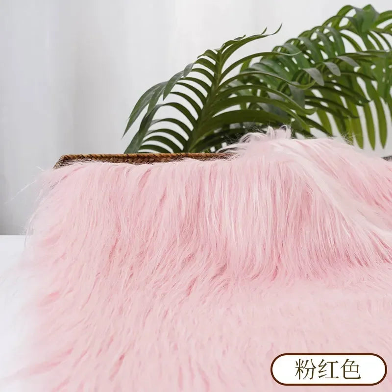 25x45cm 9cmPile Faux Fur Fabric For Sewing Doll Toy Beard Hair DIY Patchwork Material Accessories Home Decoration Cosplay Fabric