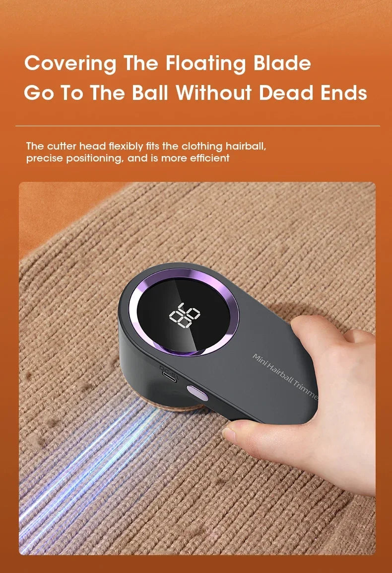 Electric Lint Remover Electric Pellet Fluff Remover Digital Display Debobbler Clothes Shaver Multifunction for Clothes Sweater