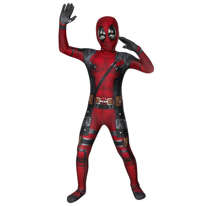 Deadpool Costume Kids Superhero Deadpool Child Cosplay Costume Swords Kids Jumpsuit Deadpool Costume For Children Halloween Suit