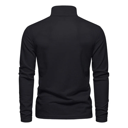 Men’s Deer Embroidery Polo Shirt – Long Sleeve Casual Business Top