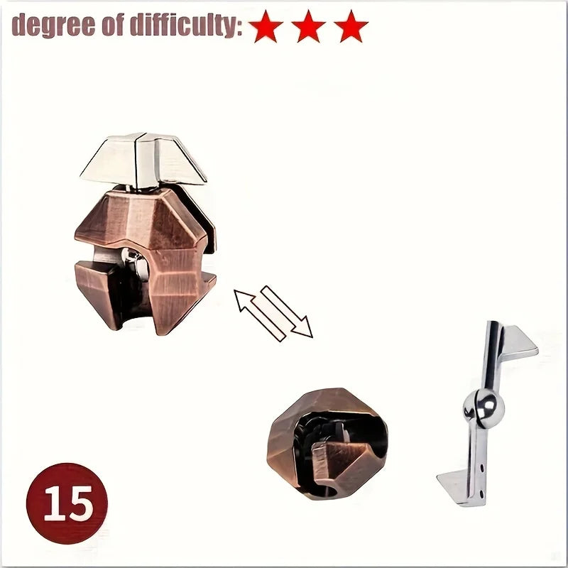 A classic intellectual metal puzzle toy, a difficult educational game toy for Christmas, Thanksgiving and birthday gifts