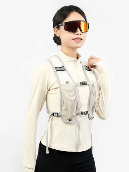 For Biking Running Storage Vest Lightweight Running Vest Reflective Hydration Water Chest Pack With Phone Storage Pocket