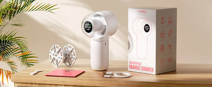 Fabric Shaver, 2 in 1 Rechargeable Lint Remover with Brush with Digital Display 3 Speeds Lint Shaver for Clothes Sofa Bedding