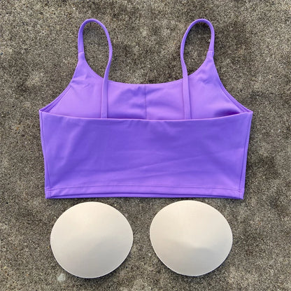 High-Support Sports Bra for Women - Backless, Removable Pads & Breathable