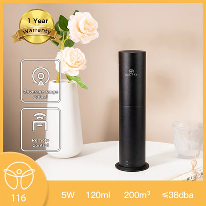 Aroma Diffuser 360 Scents Up To 600 Sq Ft Column Perfume Air Purifier Metal Material 120ML Capacity Freshener Mini Pro Scent