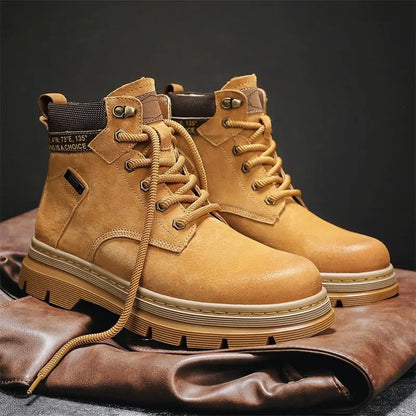 Vanmie Winter Men Boots Fashion Men's Winter Ankle Boots for Men Women Warm Fur Timber Boots Male Ladies Winter Booties