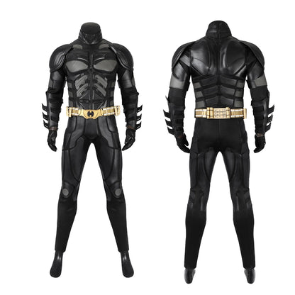 Superhero Bruce Wayne  High Quality Movie Dark Knight Bat Cosplay  Battle Costume Outfit Man Vest Cloak Mask Halloween Carnivl