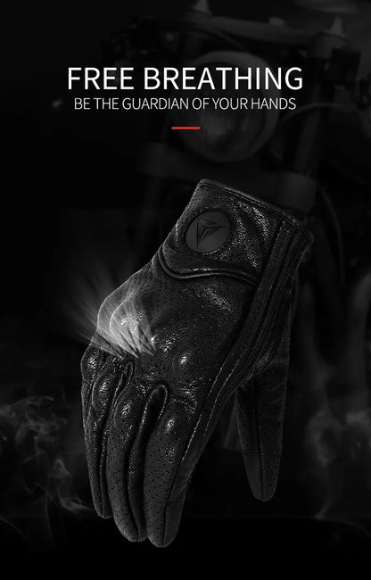 Motorcycle Gloves Men Women Moto Leather Carbon Cycling Winter Gloves Motorbike Motorcross ATV Motor Gloves