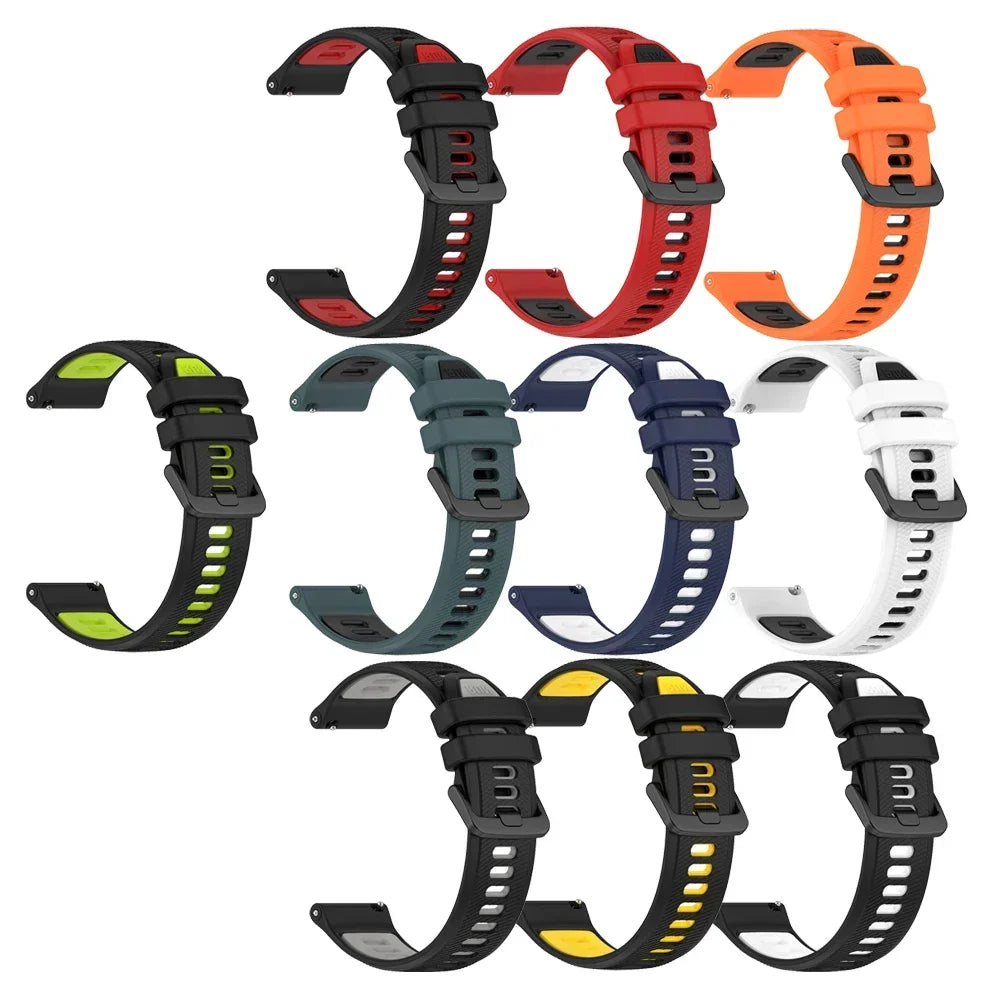20mm/22mm Silicone Soft Strap For Garmin Active/Vivoactive 6 5/Venu 3 Sq/Forerunner 570 165 265 Band For Amazfit/HUAWEI Bracelet