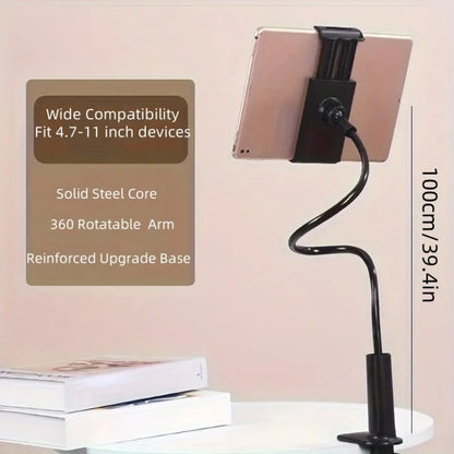100cm Tablet Mount Holder For Bed Desk Phone Holder Flexible Long Arm Clamp Tablet Stand For iPad Samsung Xiaomi 4.7-11 inch