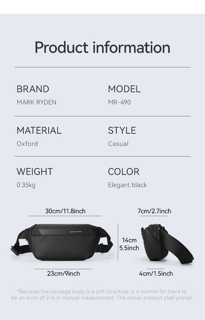 MarkRyden EasePack Sling: Your Daily Leather Crossbody Bag for Travel and Everyday Comfort Crossbody bag Messenger Bag