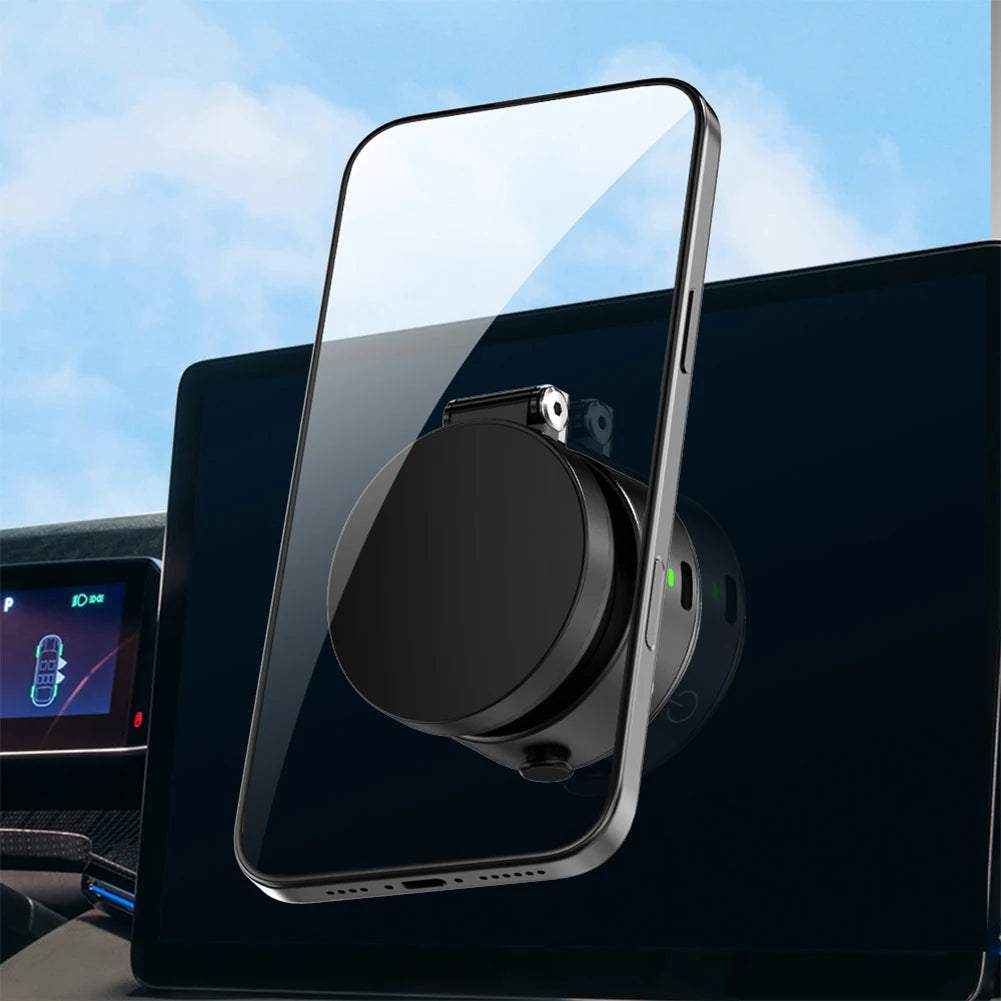 For Magsafe Magnetic Vacuum Adsorption Suction Cup Bracket 360° Rotatable Folding Magnetic Car Stable Holder for Magsafe iPhone