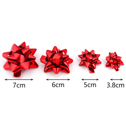 10/20pcs Small Star Bows for Present Wrapping Multi Colors Christmas Ribbon Bows for Parties Birthdays Wedding Holidays