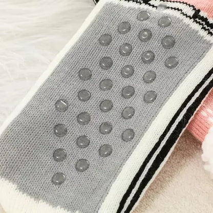 Fuzzy Fluffy Sock Women Winter Christmas Gift Warm Plush Non slip Home Sleeping Soft Female Floor Thermal Slipper Sock Snowflake