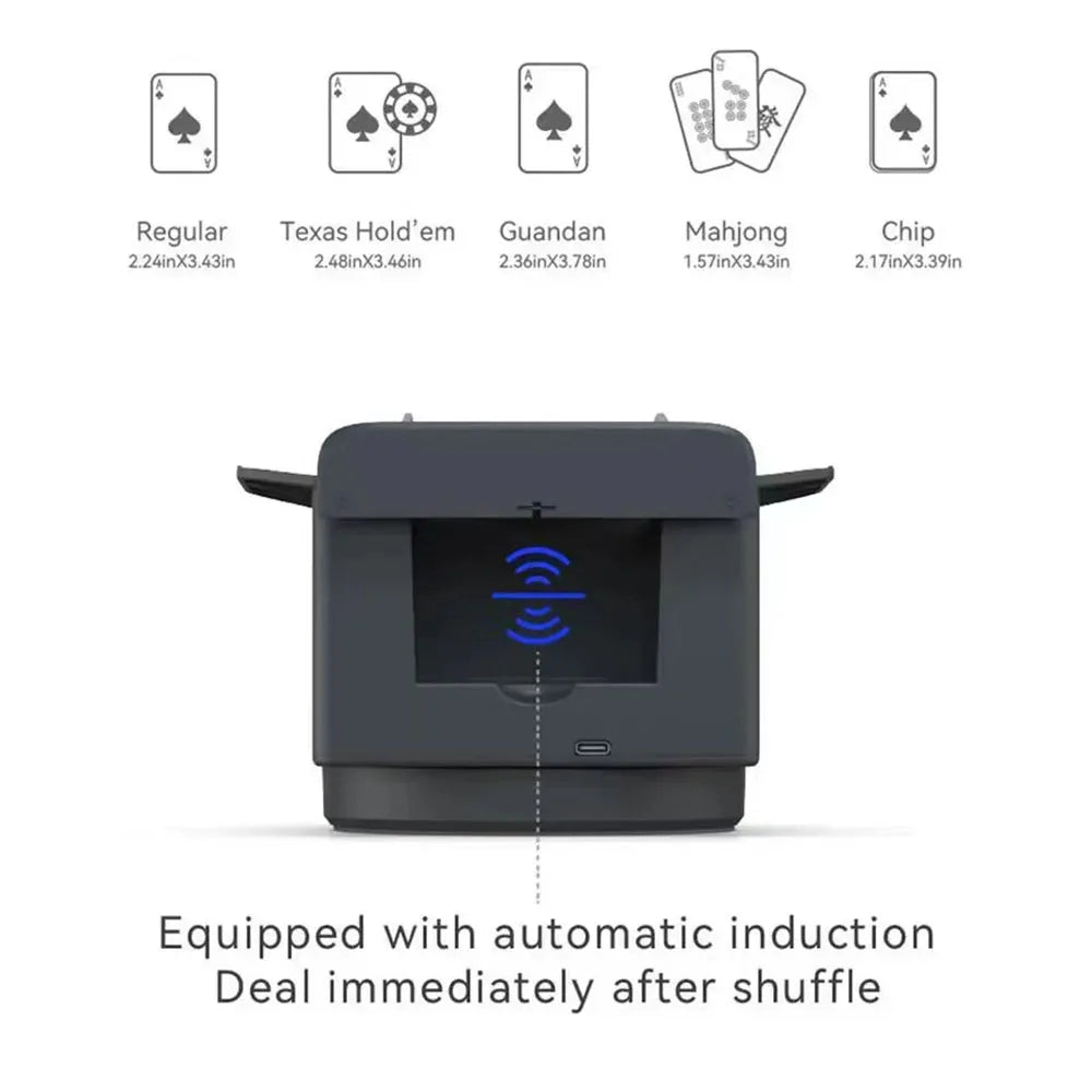 360° Rotating Automatic Card shuffle Dealer Machine 2 In 1 Playing Cards Shuffling Dealing Tool Home party Poker device