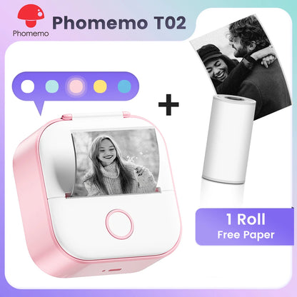 Phomemo T02 Mini Pocket Printer – Bluetooth Thermal Label Maker