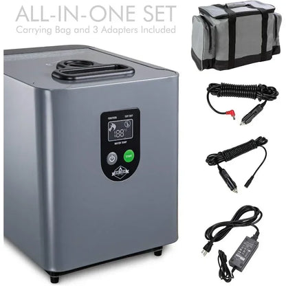 HOME.Hike Crew Portable Propane Water Heater & Shower Pump – Compact Outdoor Cleaning Showering System w/LCD Auto Safety Shutoff
