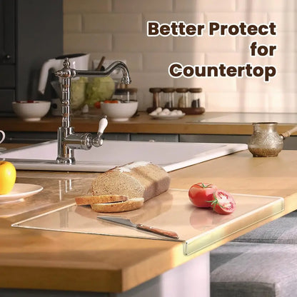 Acrylic Cutting Board with Lip – Non-Slip Transparent Counter Protector