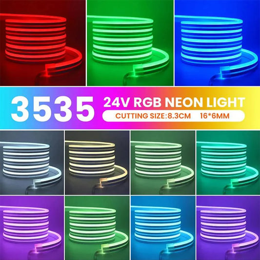 Smart RGB Neon Rope Lights – App & Music Sync, Waterproof LED Strip (10M-30M)