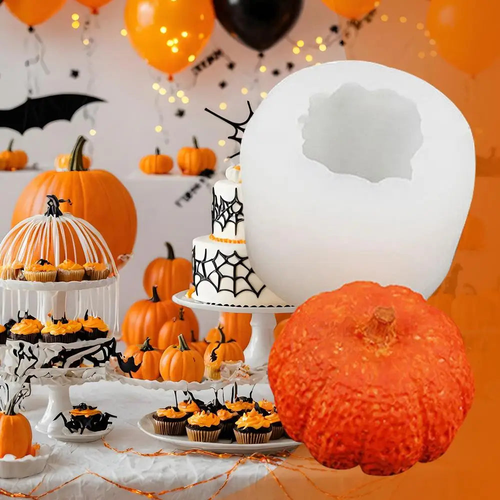 Pumpkin Silicone Molds 3D Pumpkin Maple Leaves Cookie Molds Candle Making Kit Fall Decor Making Accessories for Crafting Baking