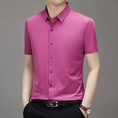 Men’s Ultra Stretch Short Sleeve Shirt – Breathable Business Casual