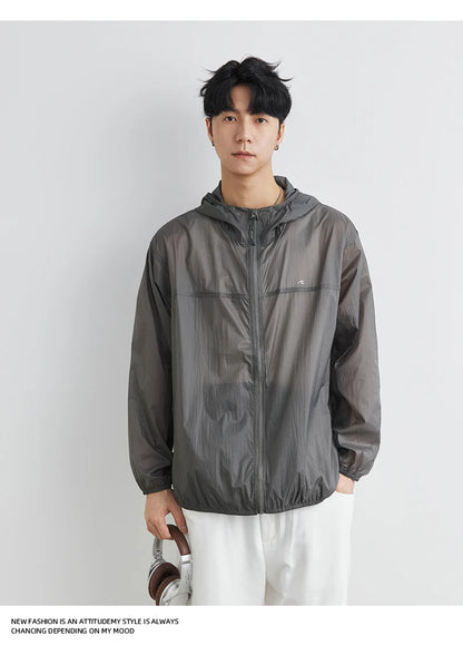 Men’s UPF 50+ Ice Silk Sun Protection Jacket – Lightweight, Breathable, Summer UV Hoodie