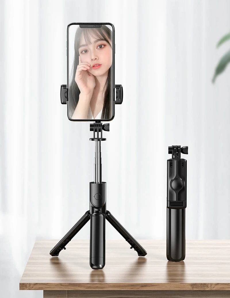 Bluetooth Selfie Stick Tripod with Remote – Compatible with iPhone & Android
