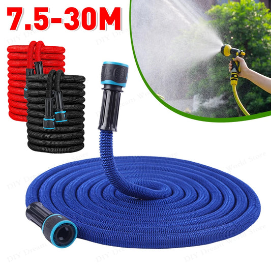 25FT-100FT Expandable Magic Hose Suitable for 3/4 " 1/2" Faucets High-Pressure Car Wash Water Gun Home Garden Watering Hose gard