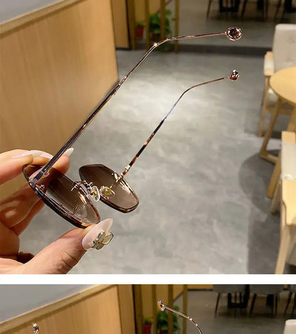Brand Design 2025 Fashion New Polygonal Metal Sunglasses Retro Ladies Glasses Classic Trend Luxury Driving Travel Eyewear
