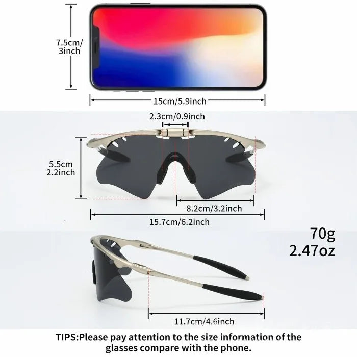 New Polarized Sunglasses Outdoor Cycling Sports Vintage Unisex Driving Glasses UV400 Protection Lightweight Travel Sunglasses